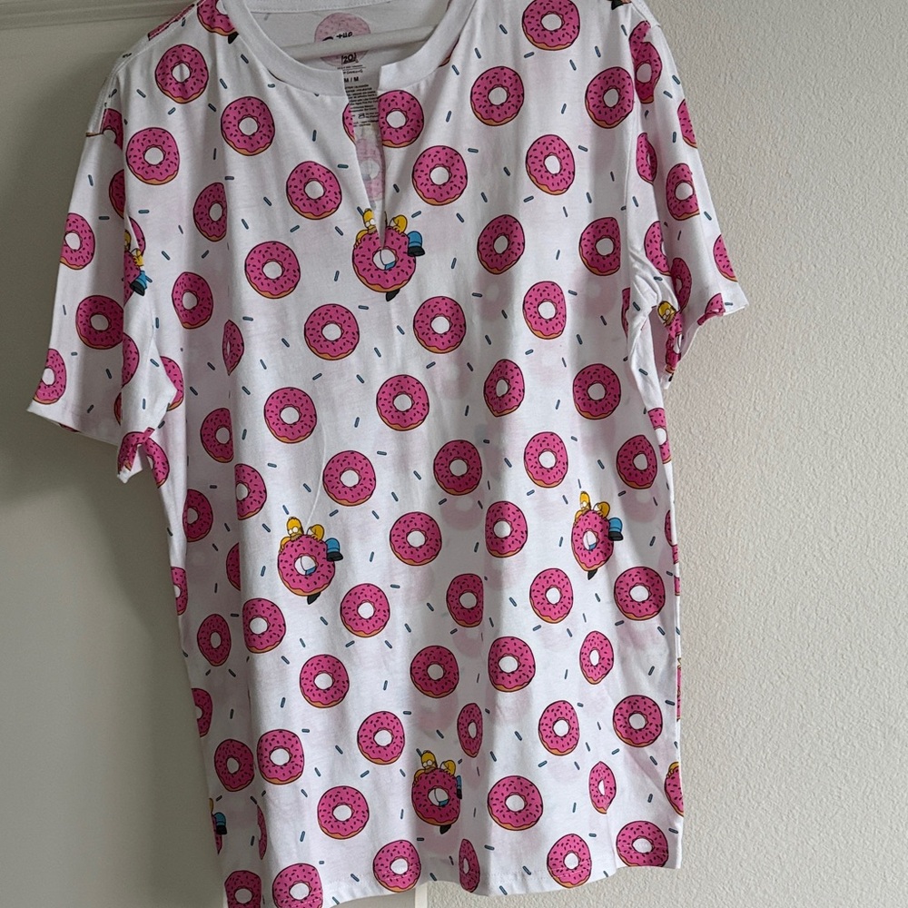 Simpsons Donut Print Women's T-Shirt